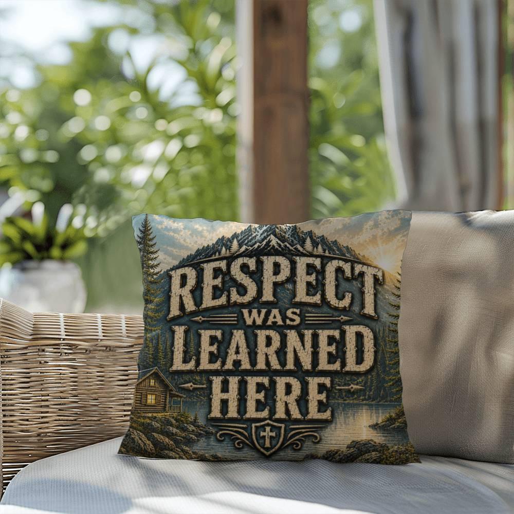 Shop our premium respect was learned here throw pillow from MySisterIsASurvivor.