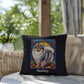 Pomeranian (Wolf Sable) Indoor/Outdoor Pillow - Personalized Stained Glass Dog Tribute & Comfort Gift