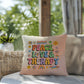 Peace, Love & Therapy: Indoor/Outdoor Pillow - Groovy Affirmation for Emotional Wellness & Positive Vibes