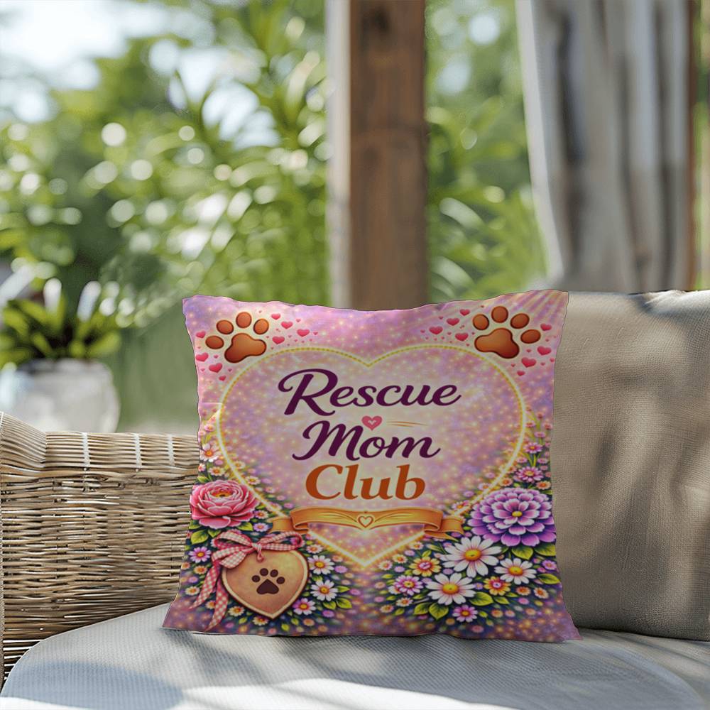 Shop our premium rescue mom club throw pillow from MySisterIsASurvivor.