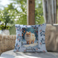 Pomeranian Cream Pillow - Holiday Pom pillow, seasonal dog throw, indoor/outdoor home accent