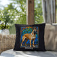 Belgian Malinois (Cream Sable) Indoor/Outdoor Pillow - Personalized Stained Glass Dog Tribute & Comfort Gift