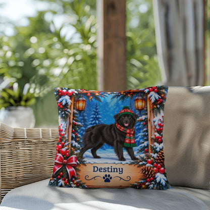 Australian Shepherd (Black Coat) - Personalized Dog Name Pillow for Winter Nights at Home