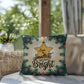 Even the Smallest Light Shines Bright Throw Pillow - Uplifting Christmas décor for mindfulness