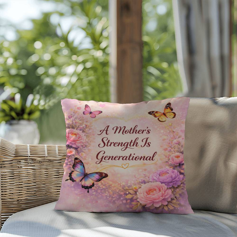 Shop our premium a mothers strength is generational throw pillow from MySisterIsASurvivor.