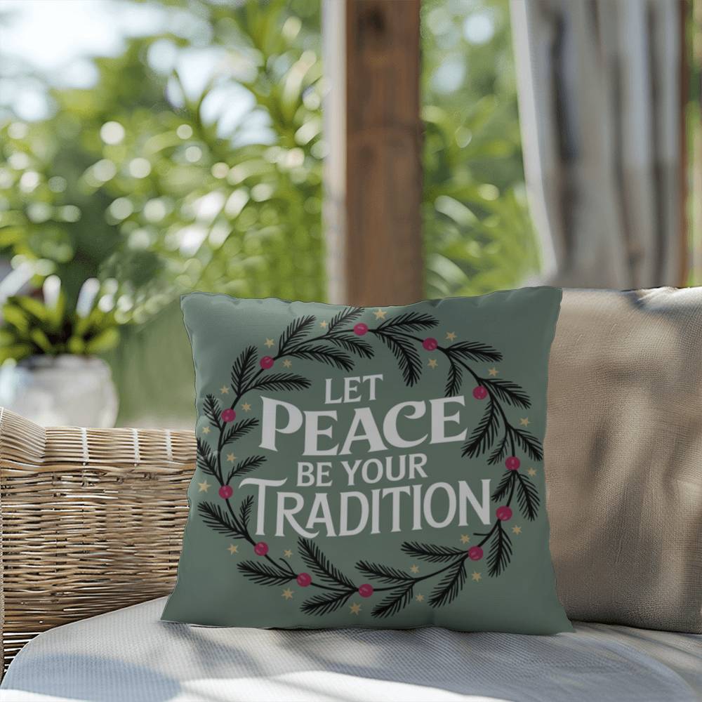 Let Peace Fill Your Heart Throw Pillow - Gentle Christmas décor for serenity and joy