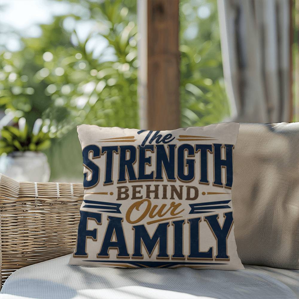 Shop our premium the strength behind our family throw pillow from MySisterIsASurvivor.
