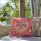 Shop our premium rescue mom life throw pillow from MySisterIsASurvivor.
