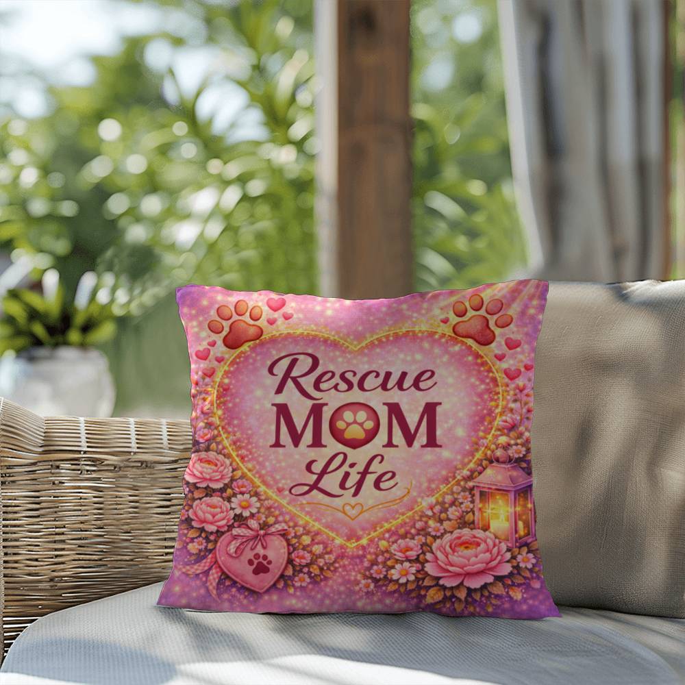 Shop our premium rescue mom life throw pillow from MySisterIsASurvivor.
