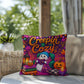 Creepin It Cozy Halloween Throw Pillow - Spooky Stories Pumpkin Spice Good Vibes