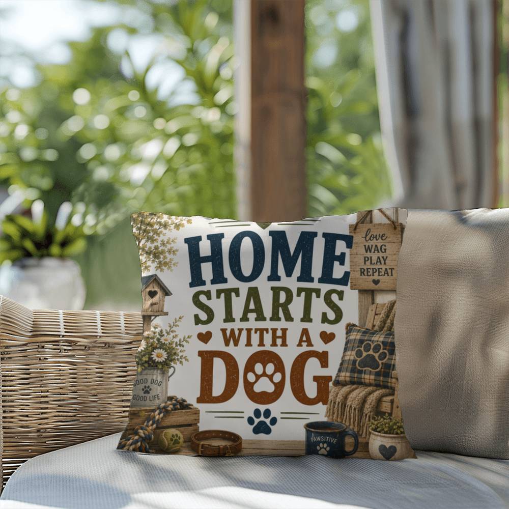 Shop our premium home starts with a dog throw pillow from MySisterIsASurvivor.