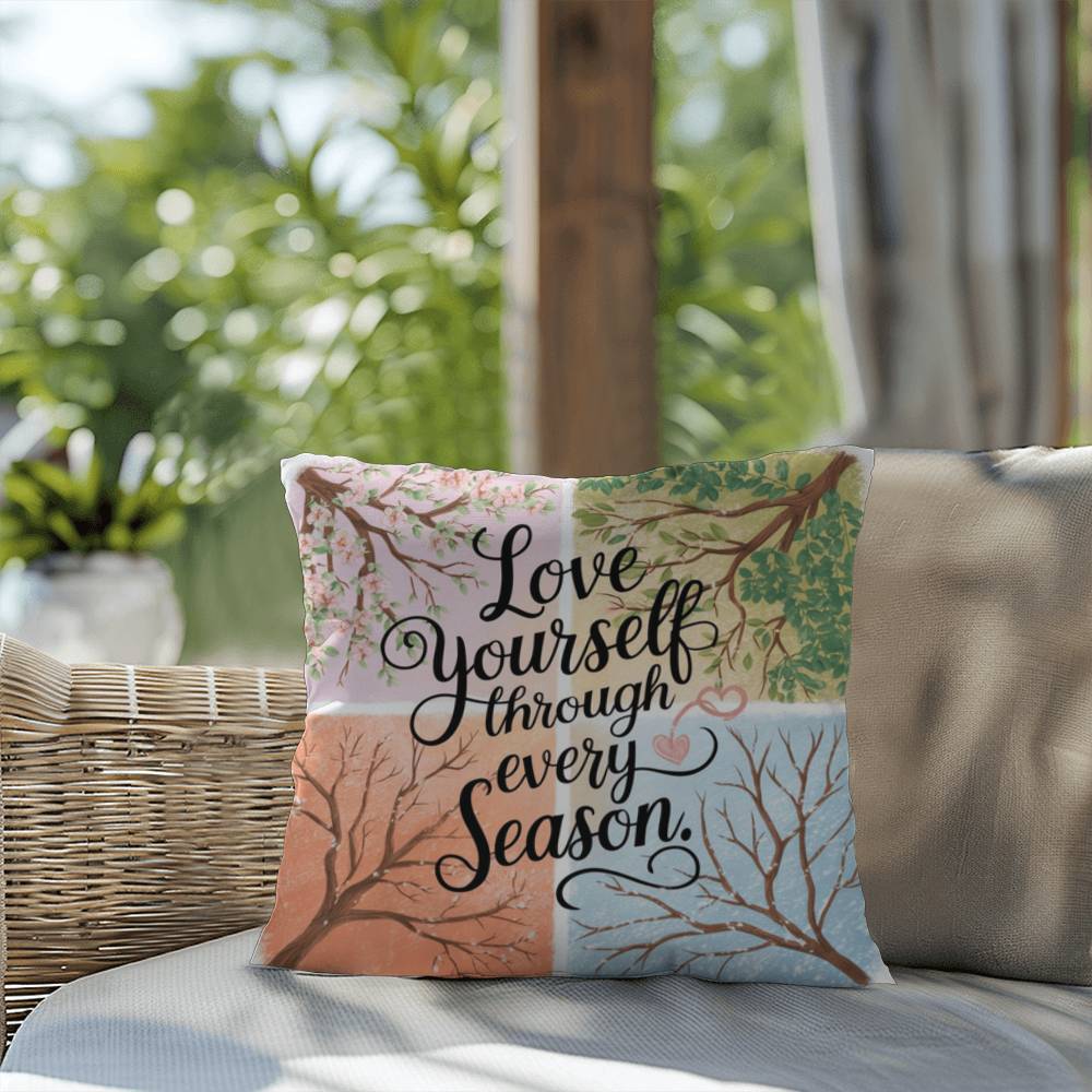 Love Yourself Through Every Season: Indoor/Outdoor Pillow Self-Care for Relaxation, Mindfulness & Emotional Wellness