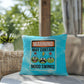 Warning: May Contain Mood Swings Indoor/Outdoor Pillow, Custom Anxiety Relief Cushion for Mental Health Support & Self-Care