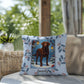 Labrador Retriever Chocolate Pillow - Holiday Labrador pillow, indoor/outdoor dog throw, seasonal accent
