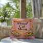 Shop our premium proud cat mom throw pillow from MySisterIsASurvivor.
