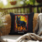 German Shepherd (Black and Red) Indoor/Outdoor Pillow - Personalized Stained Glass Dog Tribute & Comfort Gift