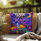 Rest Is Magic Halloween Throw Pillow - Self Care Pumpkin Witch Moon Pillow