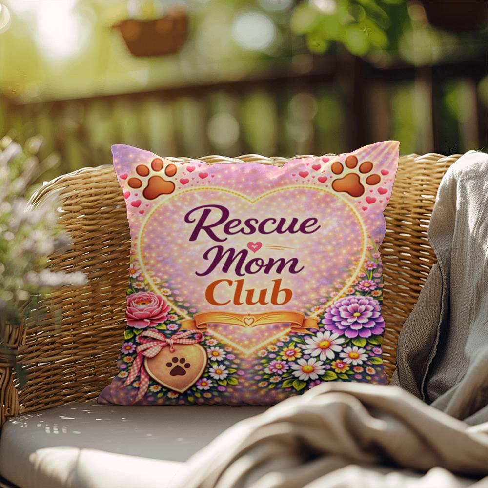 Shop our premium rescue mom club throw pillow from MySisterIsASurvivor.