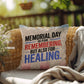 Memorial Day Is for Remembering personalized pillow honoring veterans, PTSD support, and military remembrance