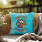 "Don’t Be A Stress Ball" indoor/outdoor pillow, custom-designed for anxiety relief and mental health support.