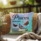 Pisces Butterfly Indoor/Outdoor Pillow – Zodiac Astrology Decor, Boho Accent for Home & Patio
