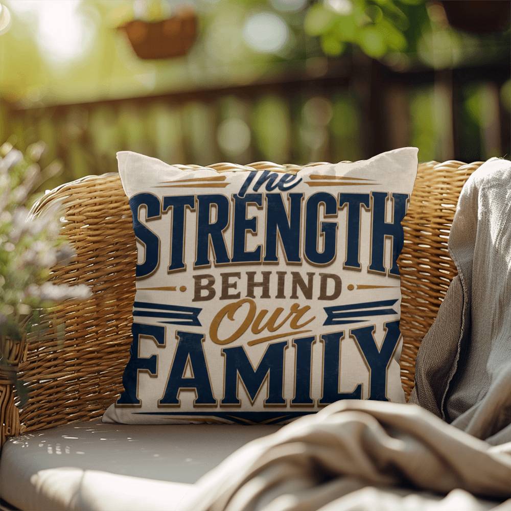 Shop our premium the strength behind our family throw pillow from MySisterIsASurvivor.