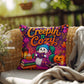 Creepin It Cozy Halloween Throw Pillow - Spooky Stories Pumpkin Spice Good Vibes