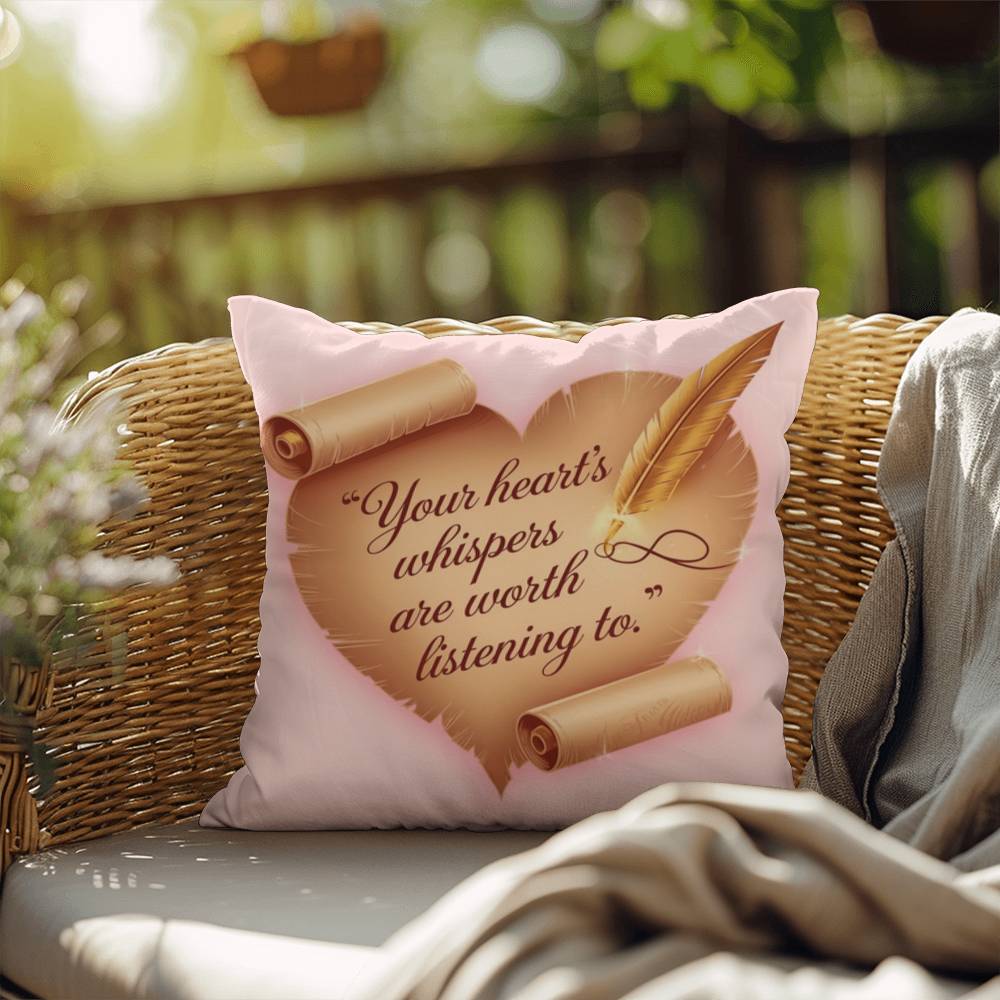 Your Heart's Whispers Are Worth Listening To: Indoor/Outdoor Pillow Self-Care for Relaxation, Mindfulness & Emotional Wellness