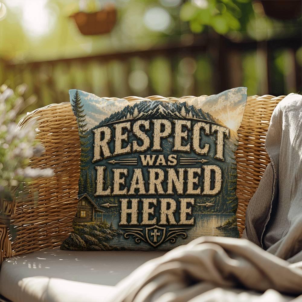 Shop our premium respect was learned here throw pillow from MySisterIsASurvivor.