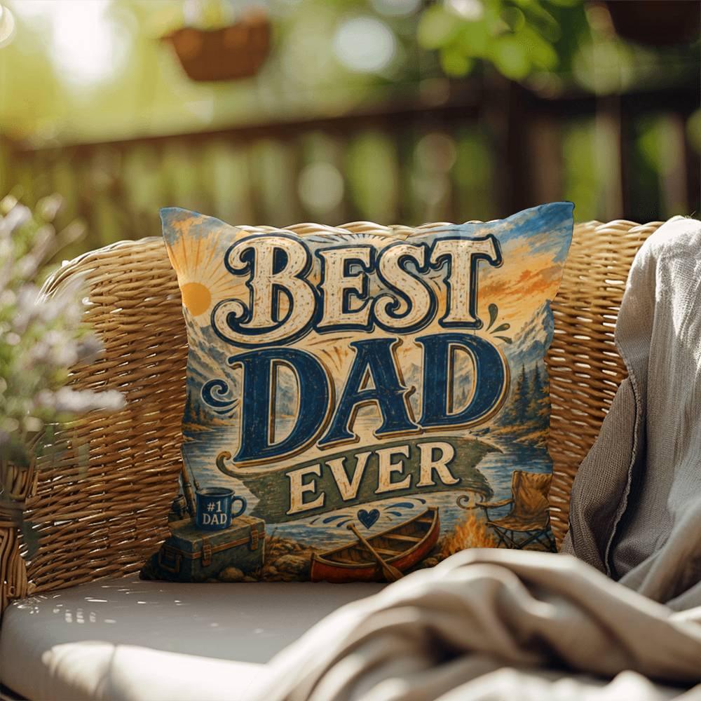 Shop our premium best dad ever throw pillow from MySisterIsASurvivor.