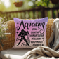 Aquarius Indoor/Outdoor Pillow – Zodiac Astrology Decor, Boho Accent for Home & Patio