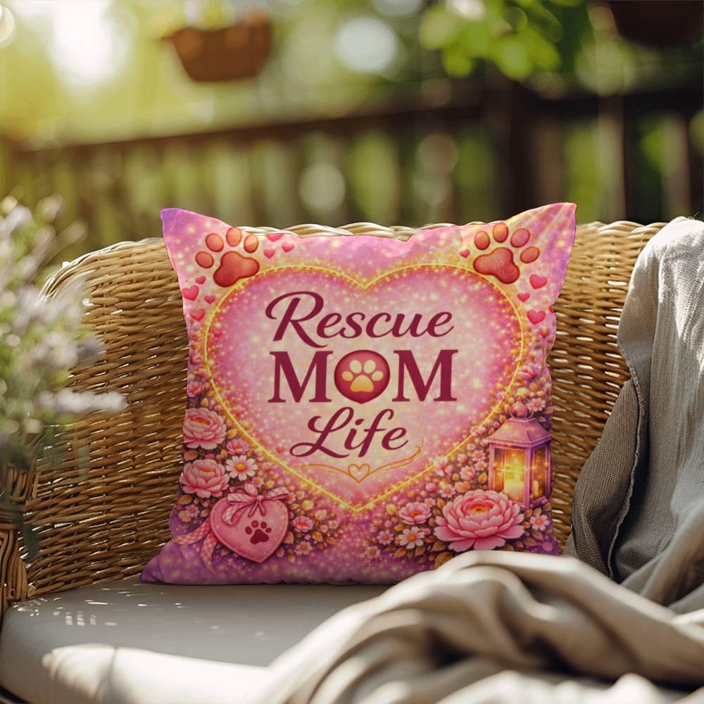 Shop our premium rescue mom life throw pillow from MySisterIsASurvivor.