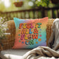 Feel It All & Flow On personalized pillow, indoor outdoor emotional support cushion - MySisterIsASurvivor