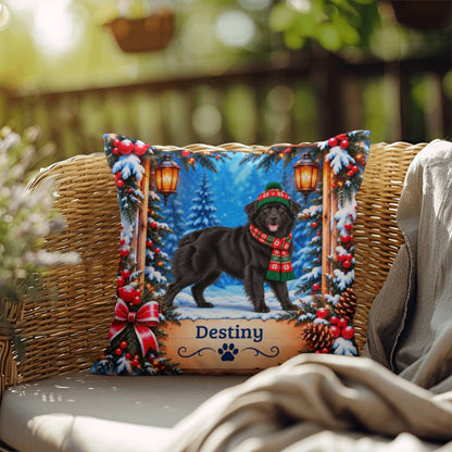 Australian Shepherd (Black Coat) - Personalized Dog Name Pillow for Winter Nights at Home
