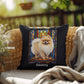 Pomeranian (Cream Sable) Indoor/Outdoor Pillow - Personalized Stained Glass Dog Tribute & Comfort Gift