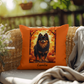 Pomeranian Black & Tan Coat Pillow, Custom Indoor Outdoor Dog Cushion, Cute Pet Accent
