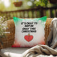It’s Okay to Not Be Okay This Christmas Throw Pillow - Funny Christmas wellness decorative pillow