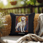 White Golden Retriever personalized indoor/outdoor pillow, dog lover home decor gift idea
