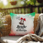 Jingle All the Way to Therapy Throw Pillow - Festive Xmas mental health decorative throw pillow