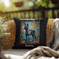 Belgian Malinois (Gray) Indoor/Outdoor Pillow - Personalized Stained Glass Dog Tribute & Comfort Gift