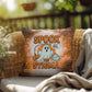 Ghost-themed indoor/outdoor Halloween pillow with “Spook The Stigma” for mental health awareness