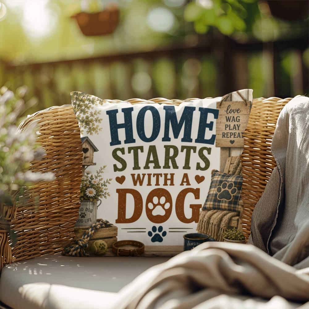Shop our premium home starts with a dog throw pillow from MySisterIsASurvivor.