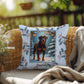 Rottweiler Chocolate Pillow - Festive Rottweiler throw pillow, winter dog home decor, cozy accent