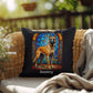 Belgian Malinois (Fawn) Indoor/Outdoor Pillow - Personalized Stained Glass Dog Tribute & Comfort Gift