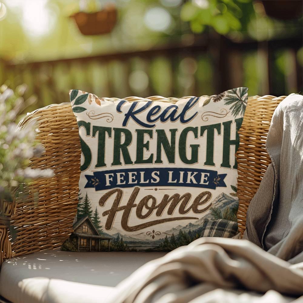 Shop our premium real strength feels like home throw pillow from MySisterIsASurvivor.