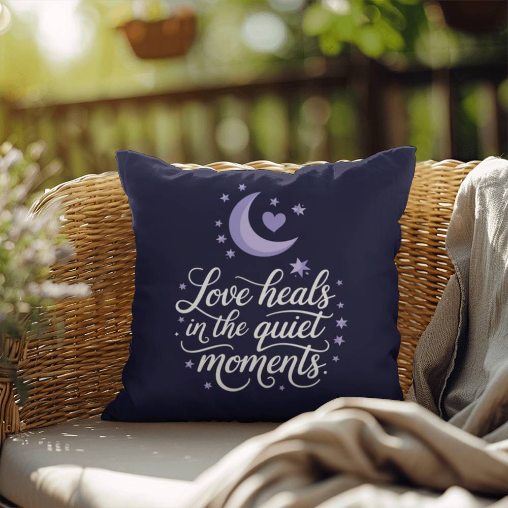 Love Heals In The Quiet Moments: Indoor/Outdoor Pillow Self-Care for Relaxation, Mindfulness & Emotional Wellness