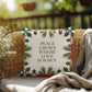 Peace Grows Where Love Is Sown Throw Pillow - Calming Christmas home décor for reflection