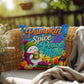 Pumpkin Spice & Peace Of Mind Halloween Throw Pillow - Cozy Ghost Fall Pillow