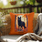 Black German Shepherd pillow, personalized indoor outdoor dog cushion, water-resistant GSD decor - MySisterIsASurvivor
