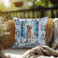 Golden Retriever White Pillow - Cozy Golden Retriever pillow, winter indoor dog throw, festive accent